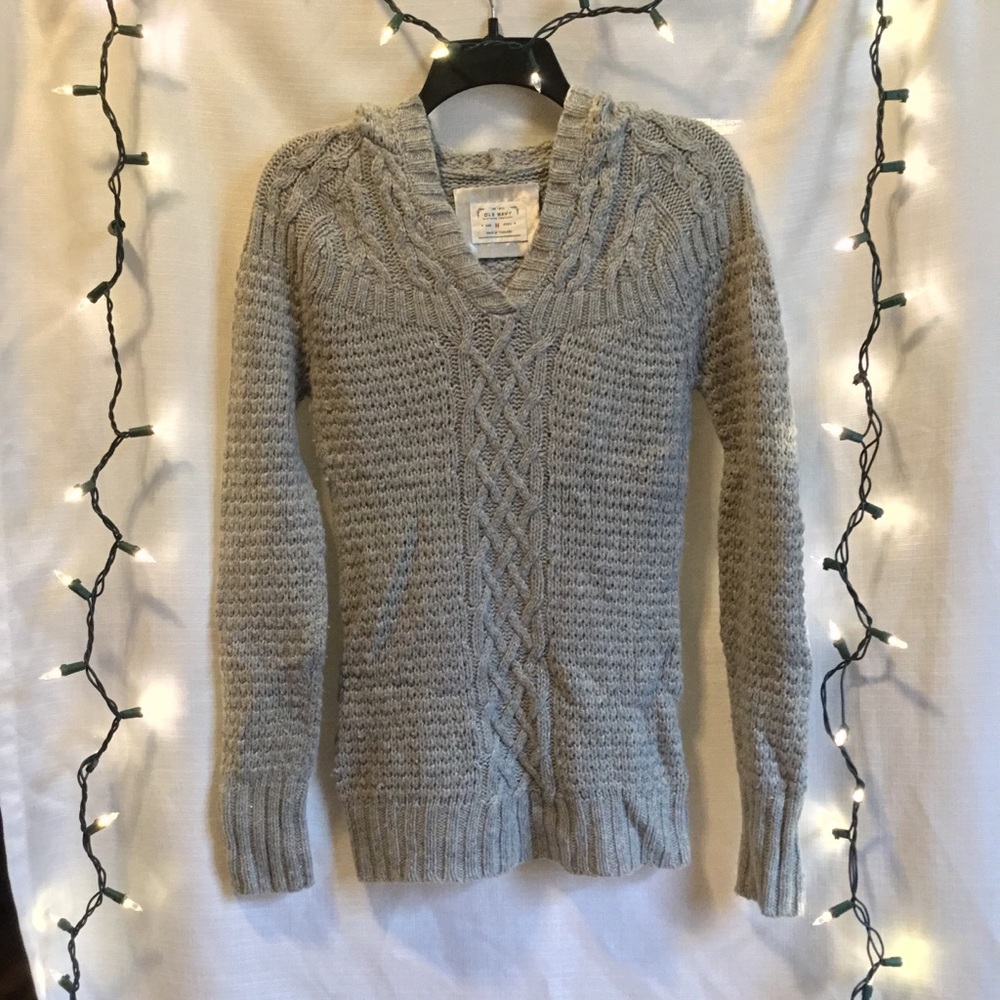 Gray Hooded Sweater